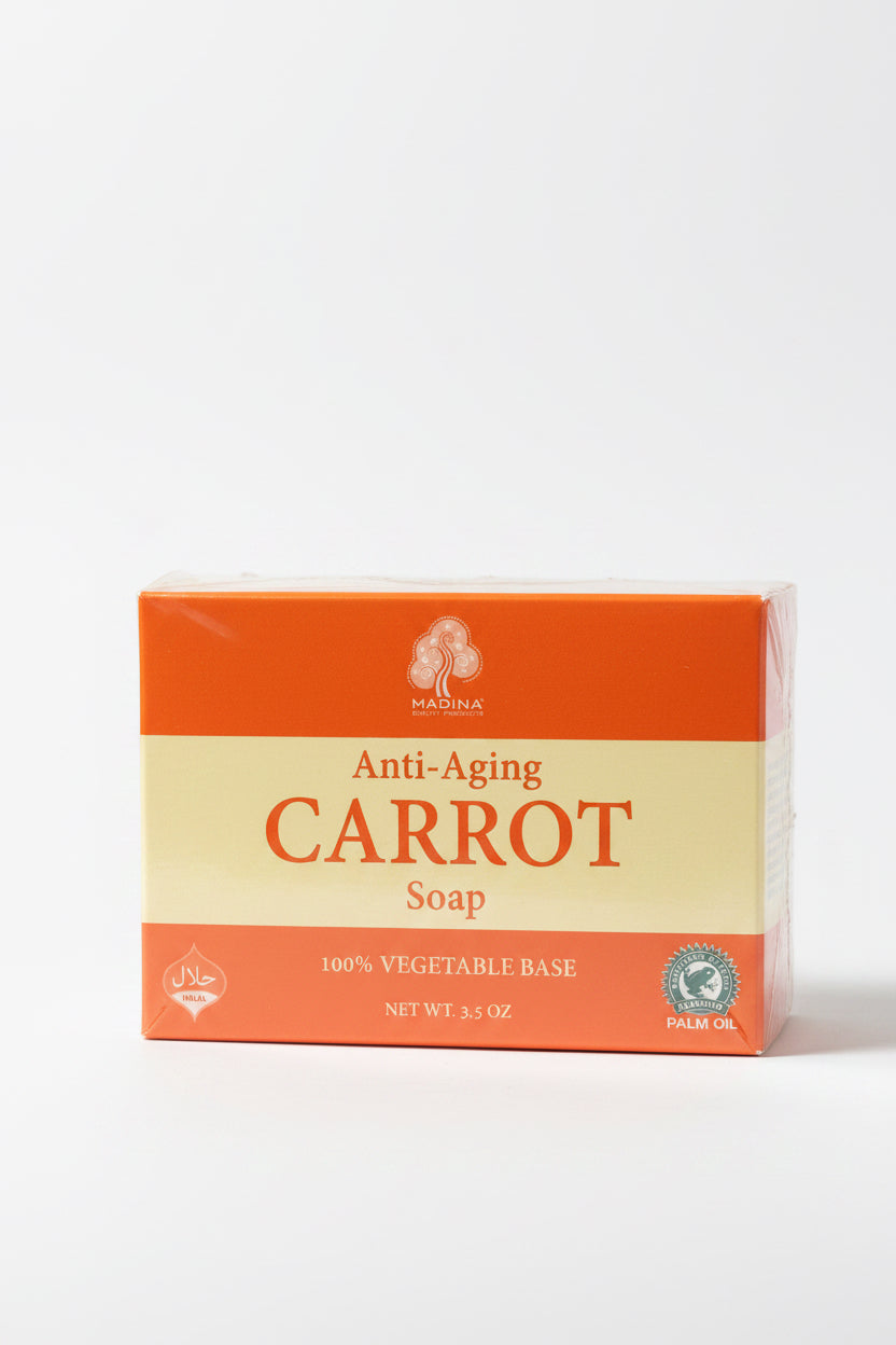 Madina NATURAL Anti Aging CARROT SOAP Rain Forest Palm Oil/Shea Butter/Glycerin