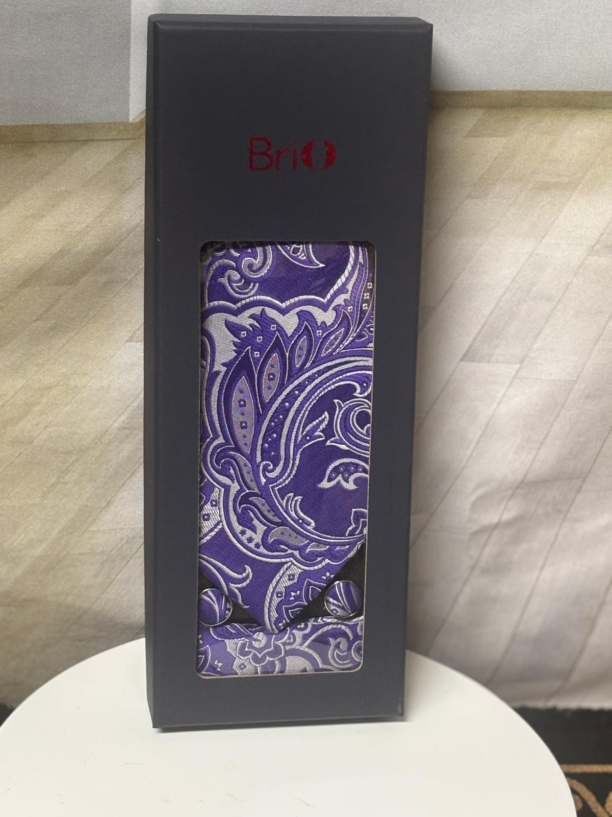 BriO Men's 100% Pure Silk Neck Tie