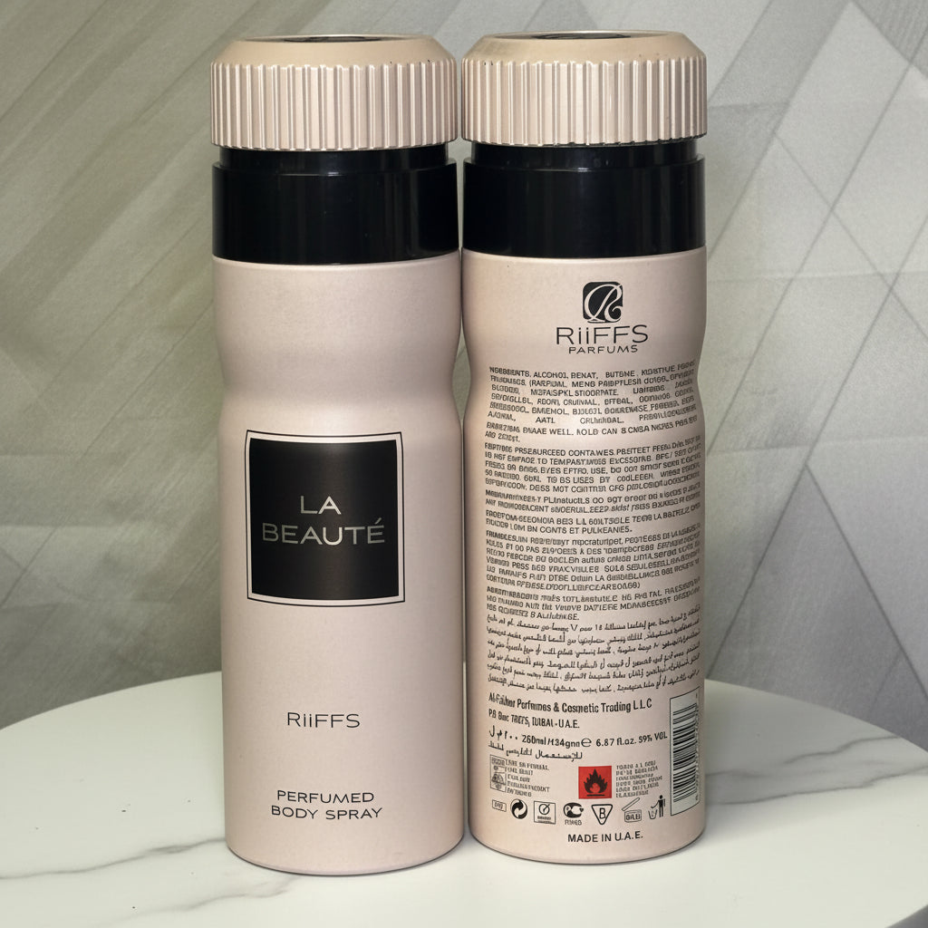 RiiFFS La Beaute Premium Imported Deodorant, Fresh & Soothing Fragrance, Long Lasting Body Spray For  Men,, 200ml