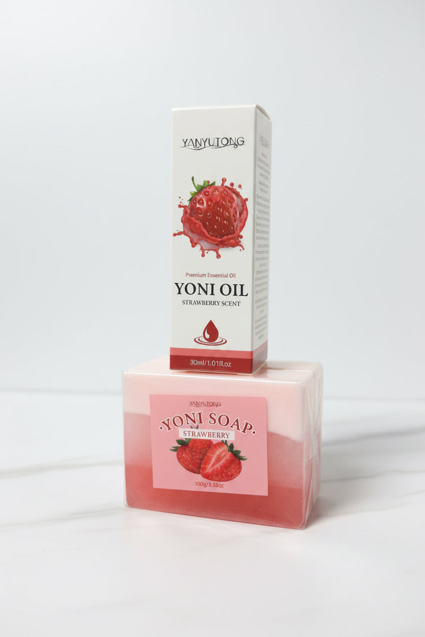 Strawberry Yoni Soap Bar & Oil Set of 2