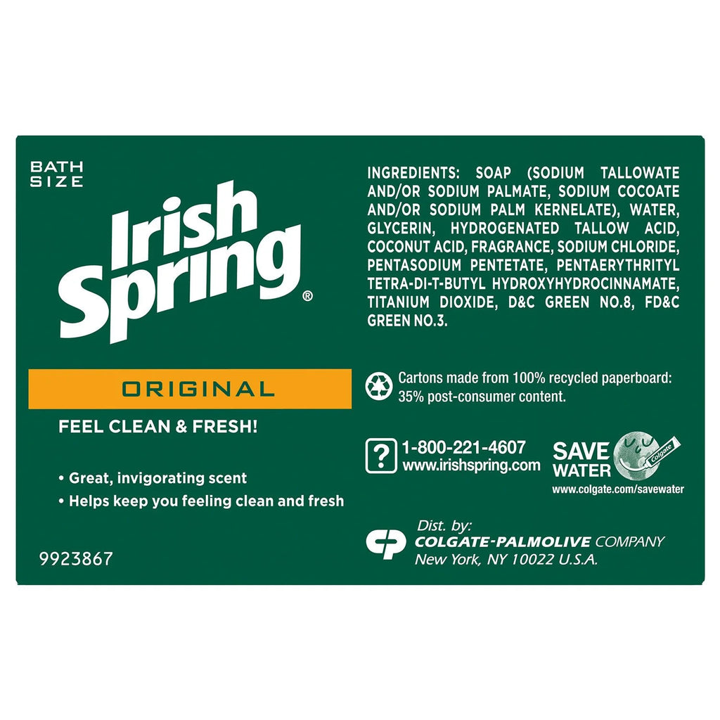 Irish Spring Original Clean Bar Soap Pack 2