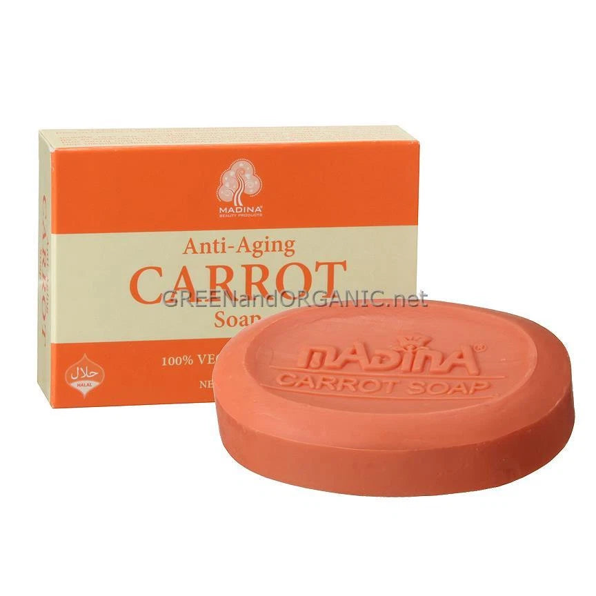 Madina NATURAL Anti Aging CARROT SOAP Rain Forest Palm Oil/Shea Butter/Glycerin