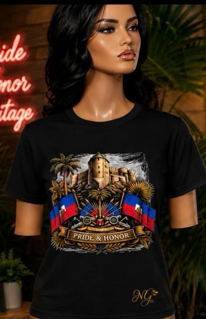 Unisex Haitian pride &amp; Honor t-shirt, available in many colors and&nbsp; sizes