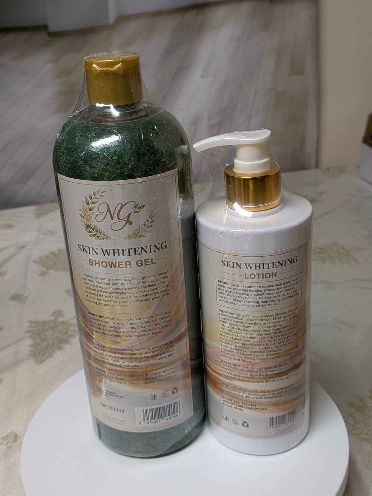 Set of 2 NG Shower Gel and Lotion Whitening
