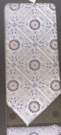 BriO Men's Tie Box Set – Lavender Silver Medallion