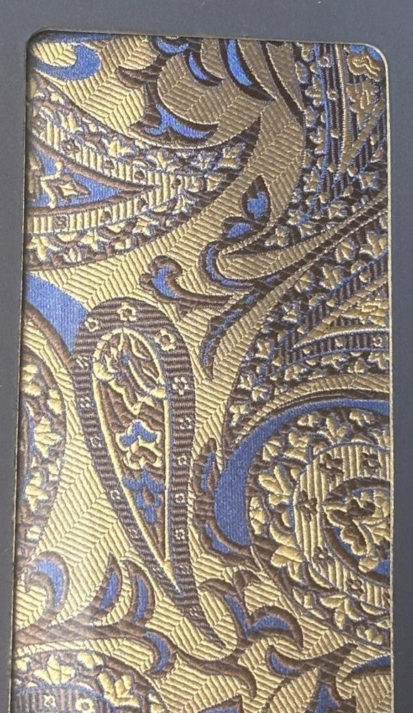 BriO Men's Tie Box Set – Gold Paisley with Blue