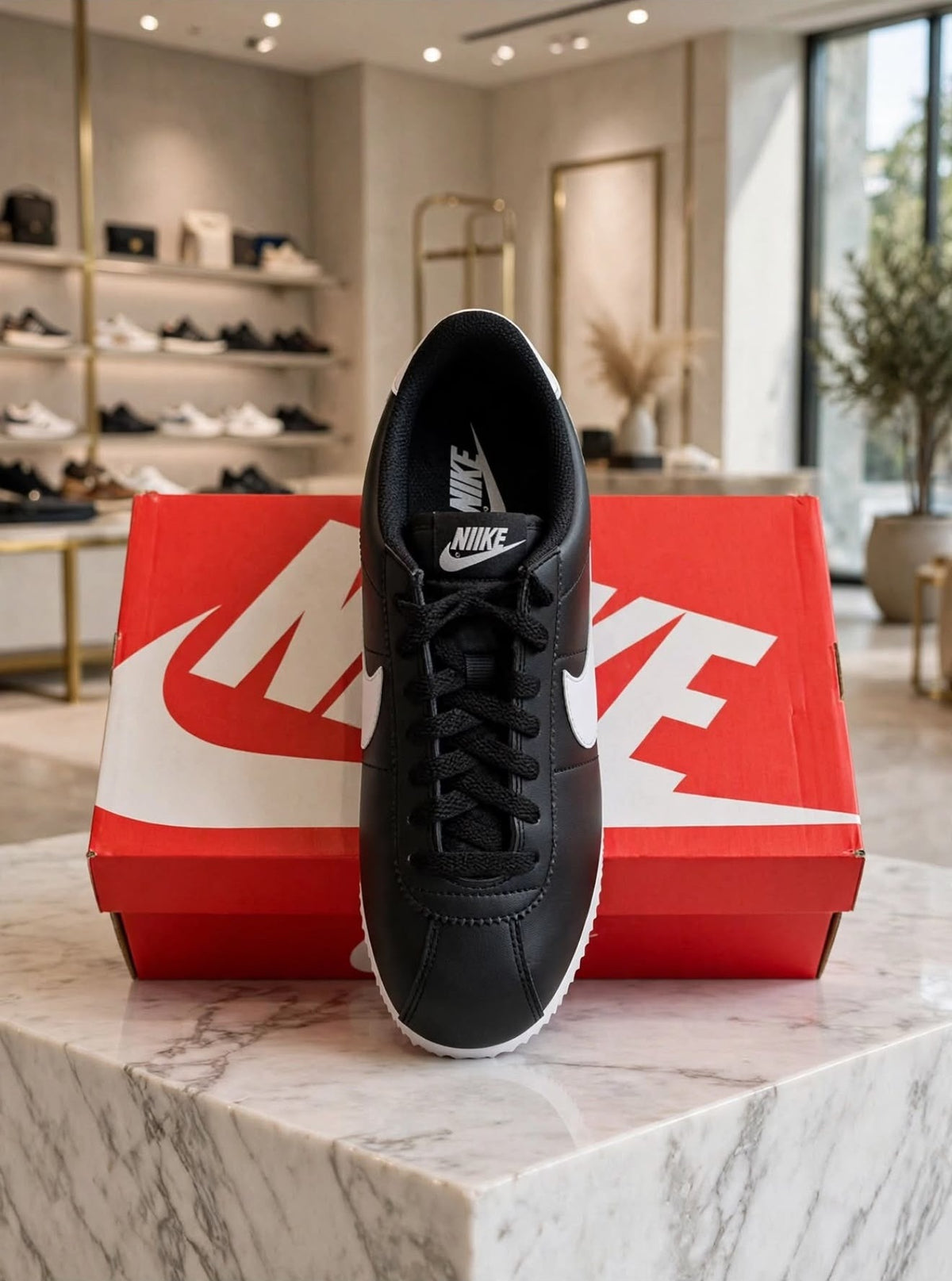 NIKE Cortez - Black / White - Size 7.5 US