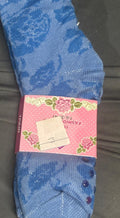 Fuzzy non slip cabin socks - Blue And white