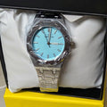 Invicta Unisex Watch – Silver and Light Blue, Round Frame