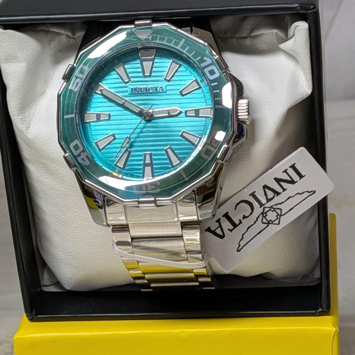 Invicta Unisex Watch – Silver and Blue, Round Frame