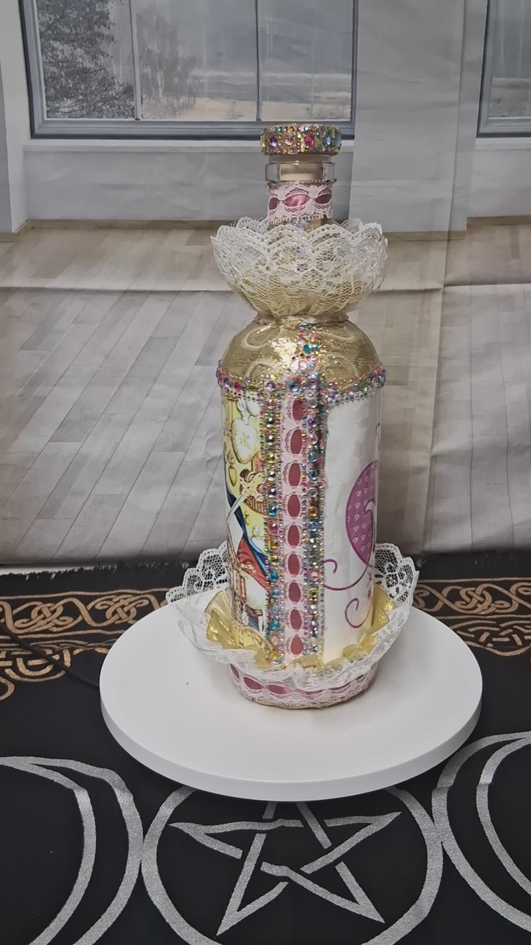Èzili Freda Sequined Vodou Lwa Bottle