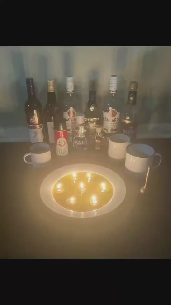 ASYET emaye / White Enamel Plate, Haitian Vodou, 21 Divisions, Hoodoo, Conjure, Magic, Witchcraft