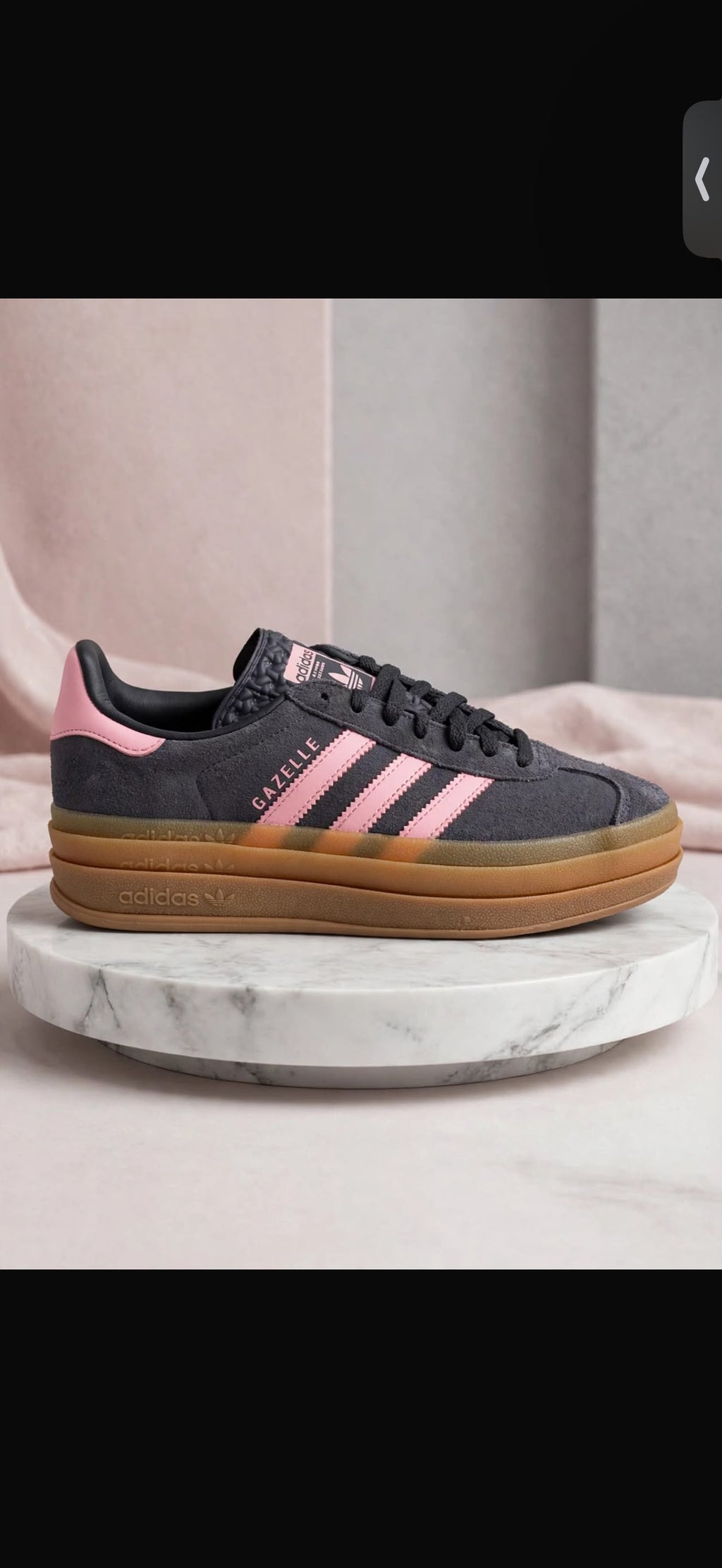 ADIDAS Gazelle Bold - Dark Gray / Pink Gum Platform*