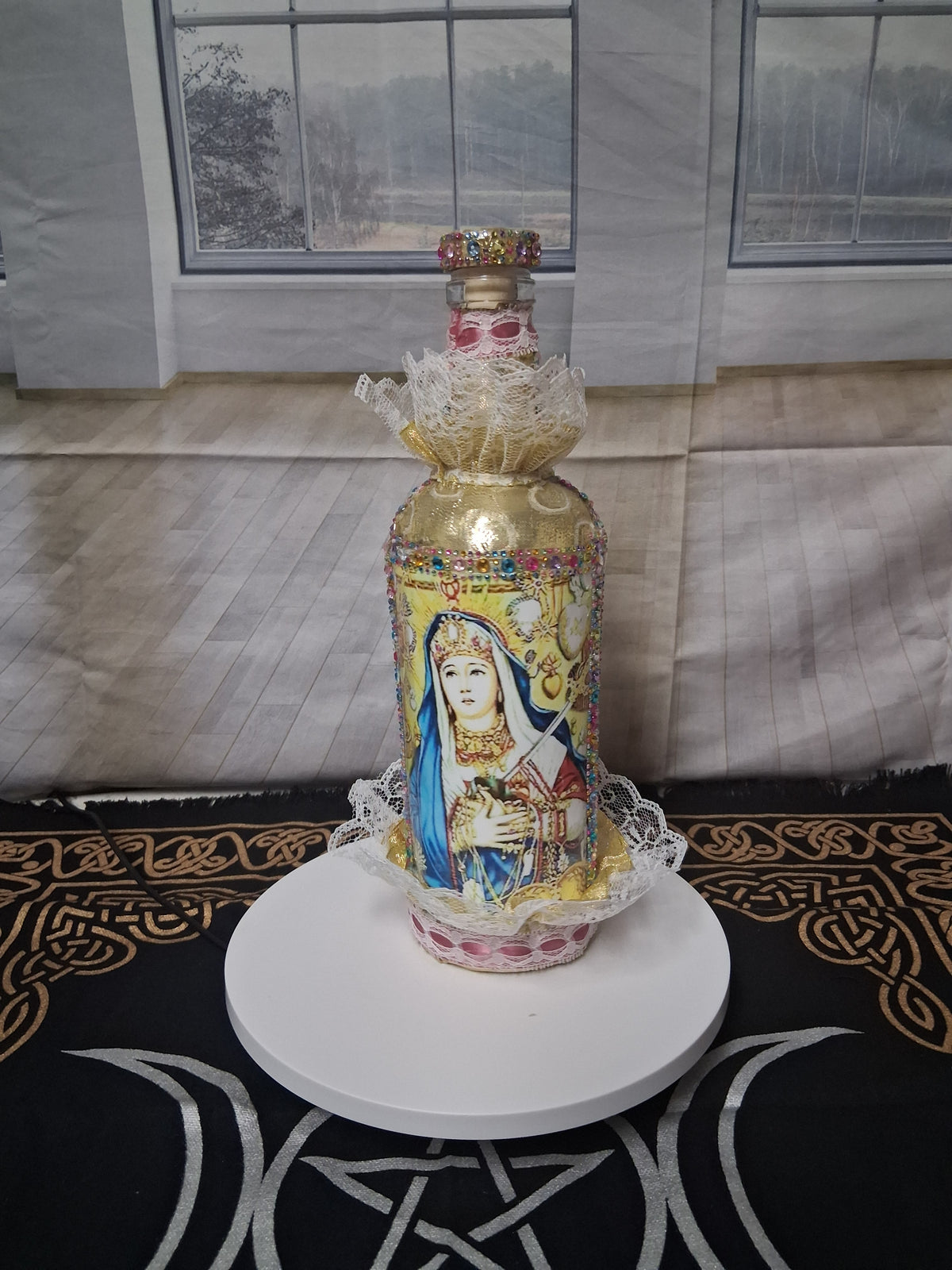 Èzili Freda Sequined Vodou Lwa Bottle
