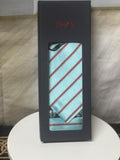 BriO Men's Tie Box Set – Sky Blue with Red Stripe