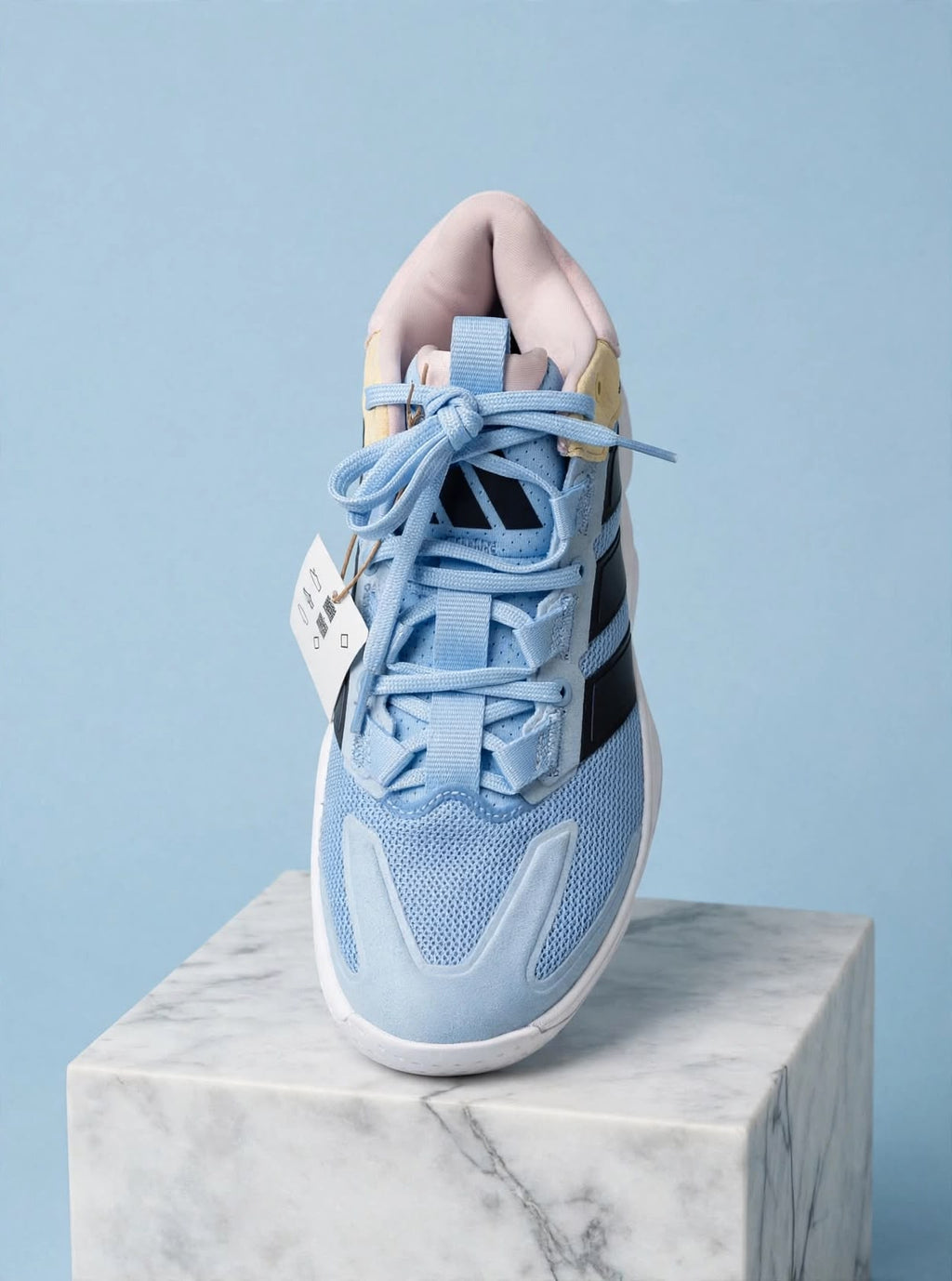 ADIDAS Court Stabil - Light Blue / Pastel Pink & Yellow*
Blue mesh, black stripes