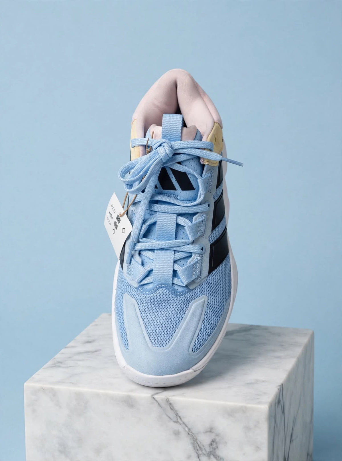 ADIDAS Court Stabil - Light Blue / Pastel Pink & Yellow*
Blue mesh, black stripes