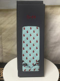 BriO Men's Tie Box Set – Ice Blue with Burgundy Paisley Drop