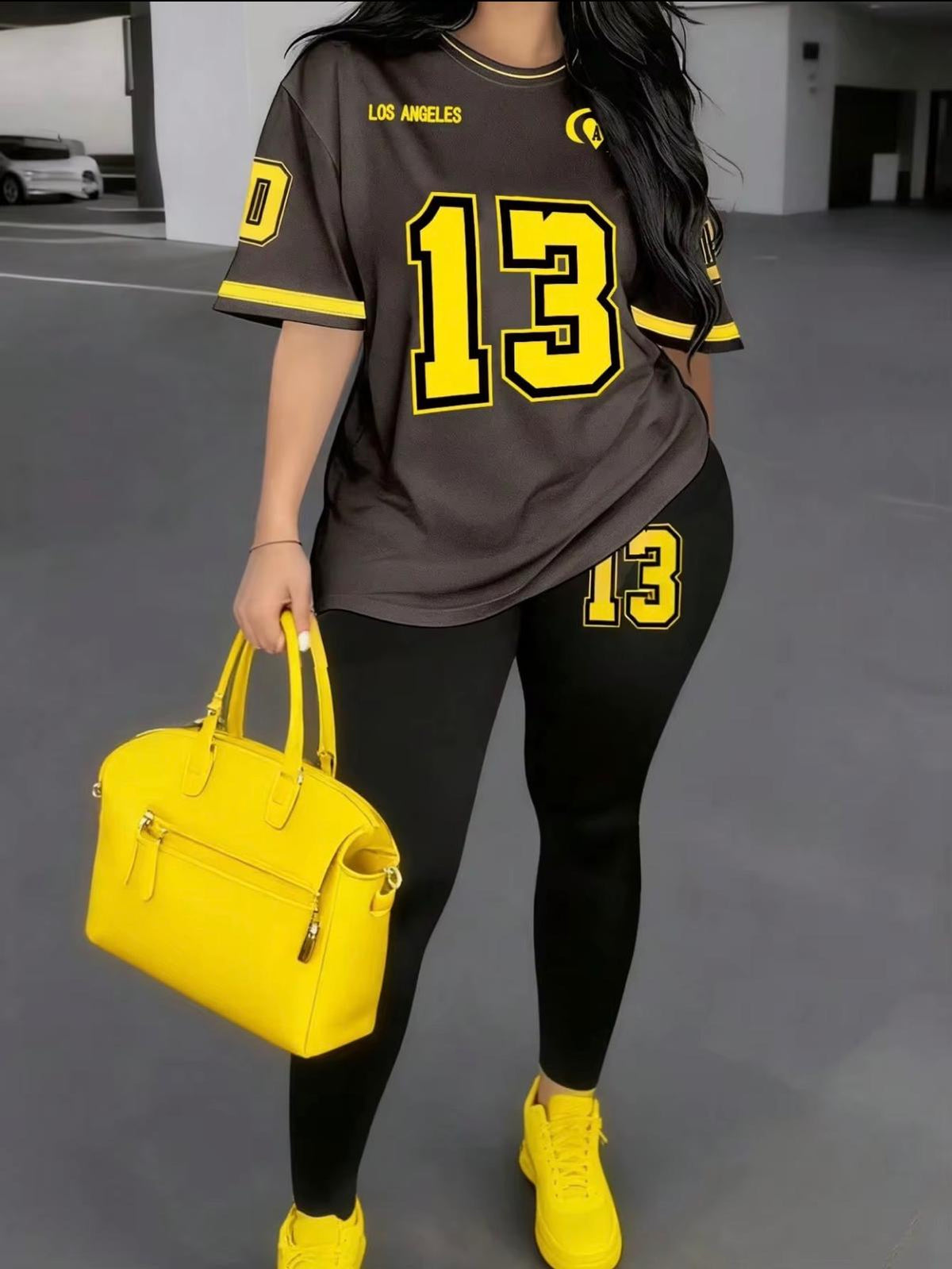 2 piece jersey and leggings set