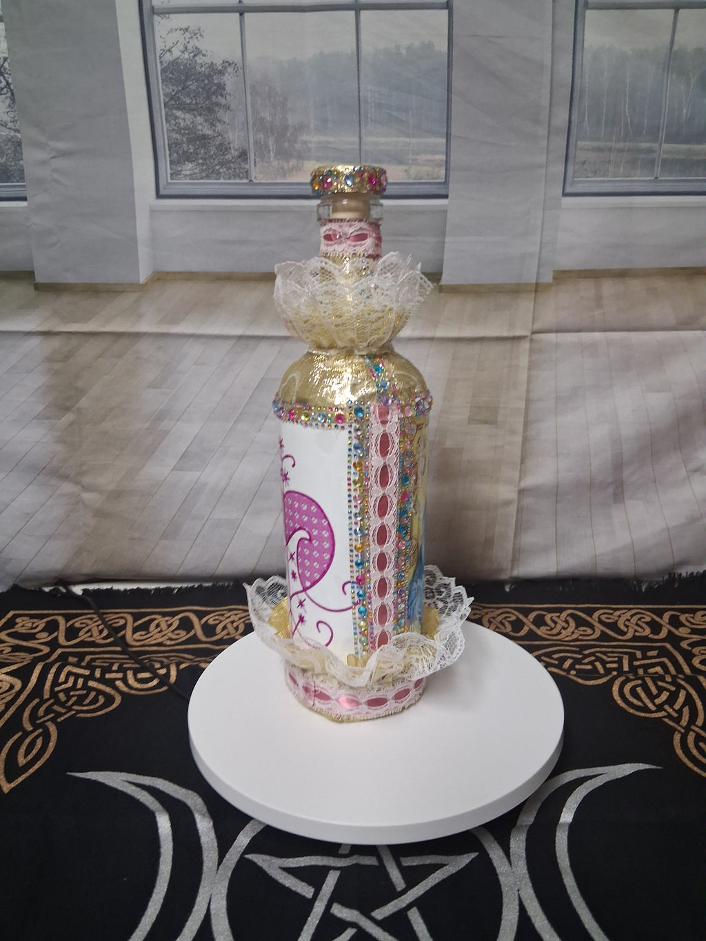 Èzili Freda Sequined Vodou Lwa Bottle