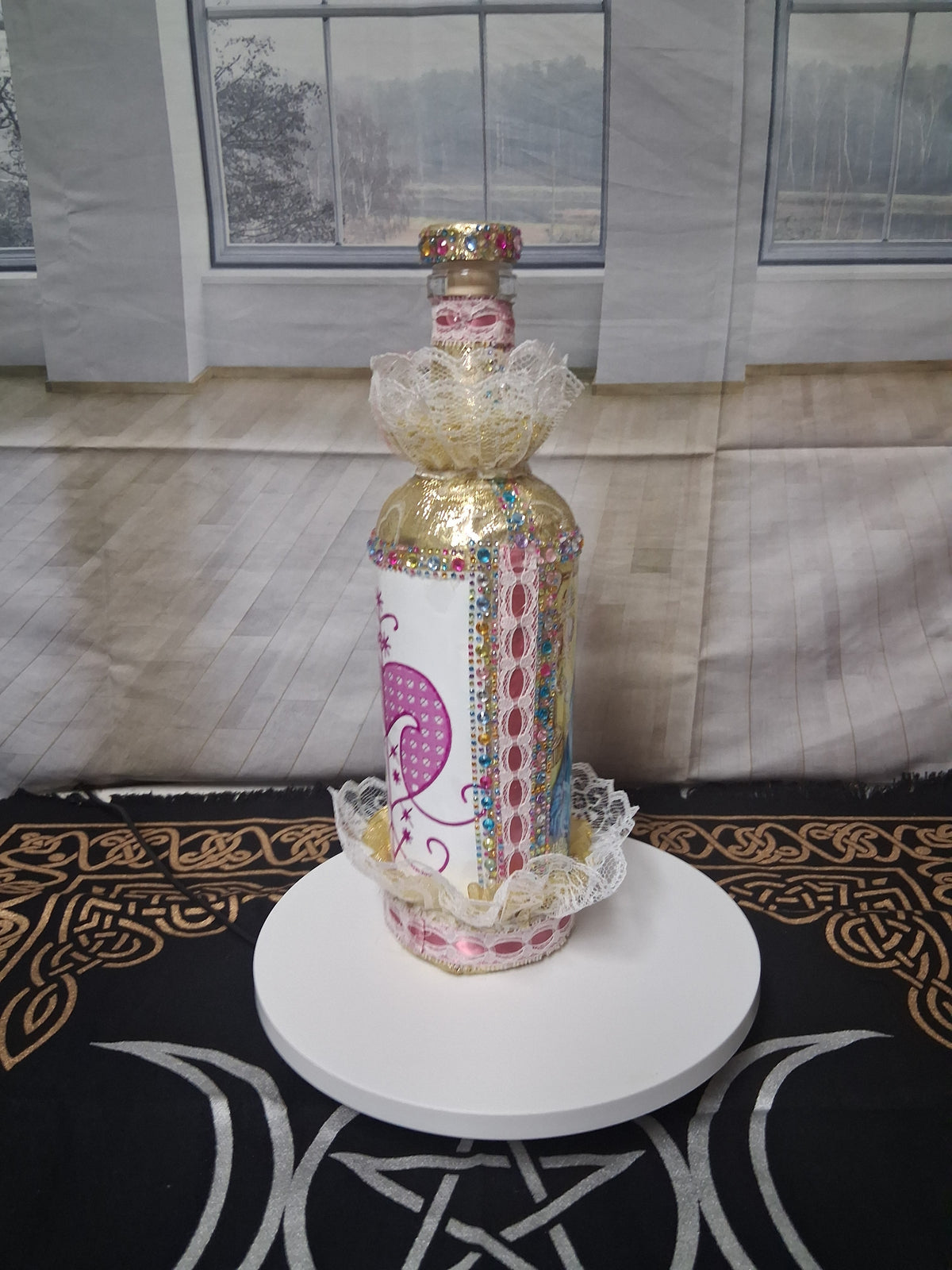Èzili Freda Sequined Vodou Lwa Bottle