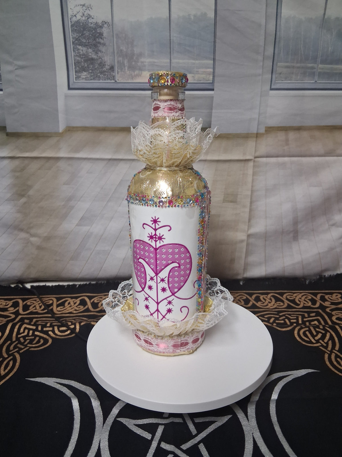 Èzili Freda Sequined Vodou Lwa Bottle