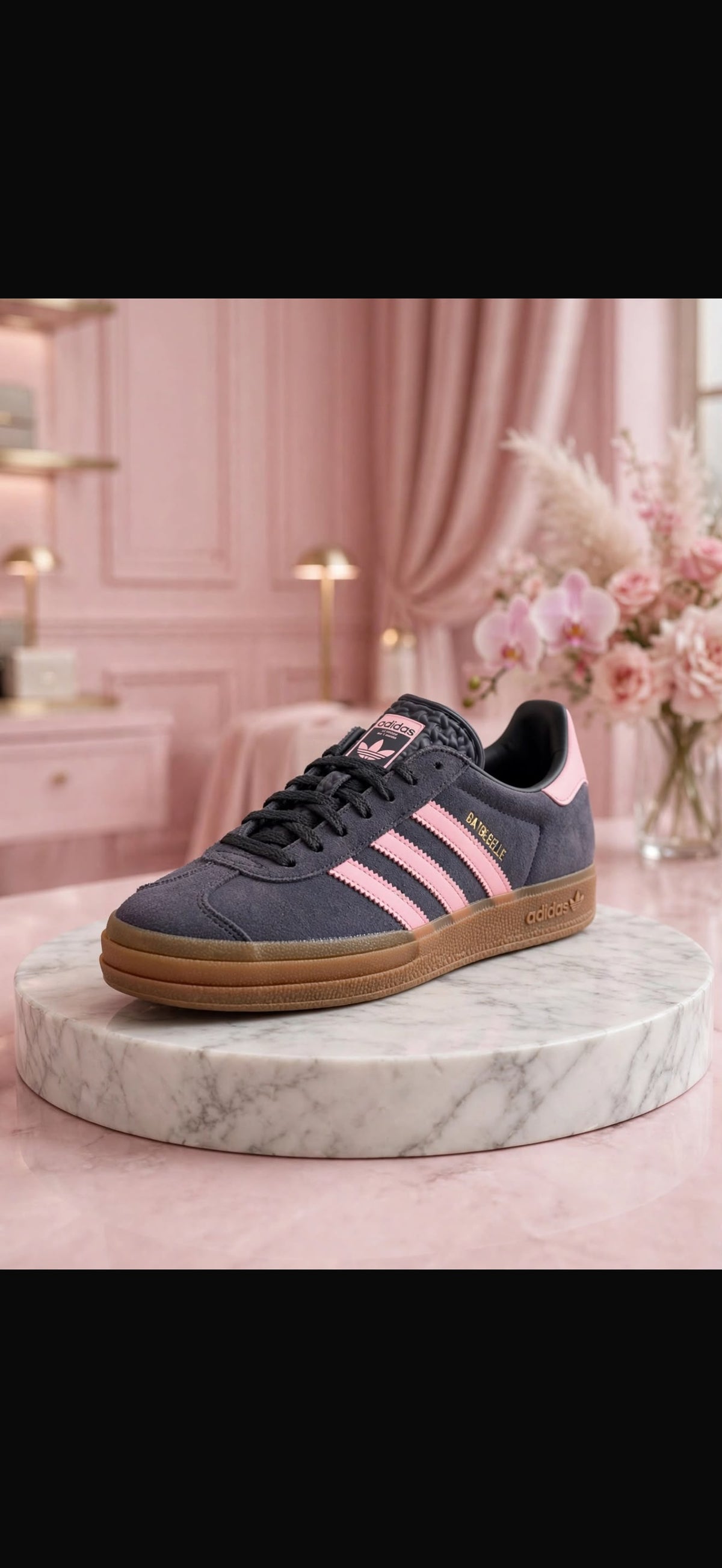 ADIDAS Gazelle Bold - Dark Gray / Pink Gum Platform*